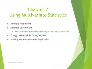 Multivariate Statistics: Regression, Correlation, and Prediction Models