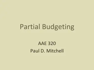 Partial Budgeting in Farm Operations