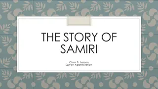 The Story of Samiri in Lesson on Quran Appreciation