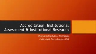 Institutional Assessment & Research at Wentworth Institute of Technology