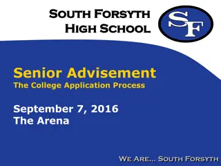 Senior Class Information and Advisement at South Forsyth High School