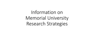 Memorial University Research Strategies Overview