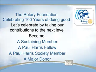 The Rotary Foundation: Celebrating 100 Years of Doing Good