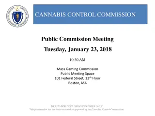 Cannabis Control Commission Public Meeting Agenda - January 23, 2018