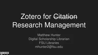 Enhancing Research Workflow with Zotero Citation Management