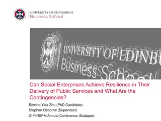 Achieving Resilience in Social Enterprise Delivery of Public Services