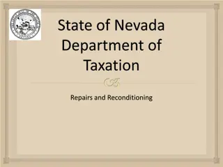 Nevada Department of Taxation Guidelines for Repair and Reconditioning Services