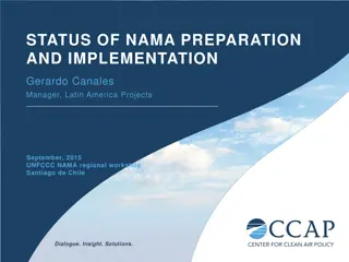 Overview of NAMA Implementation and Progress Across Regions