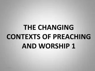 Navigating Changing Contexts in Preaching and Worship