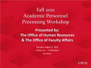 Fall 2021 Academic Personnel Processing Workshop Details