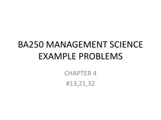 Linear Programming Models for Fertilizer Production, Metal Stamping, and Coffee Blending