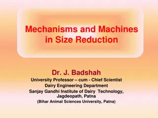 Mechanisms and Machines in Size Reduction by Dr. J. Badshah