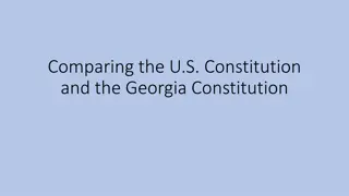 A Comparison of US and Georgia Constitutions