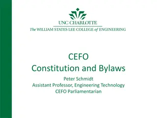 CEFO Constitution and Bylaws Revision Proposal