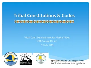 Tribal Constitutions and Court Development for Alaska Tribes