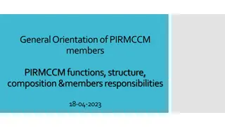 Overview of PIRMCCM Members and Responsibilities