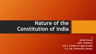 Overview of the Federal Structure in the Constitution of India