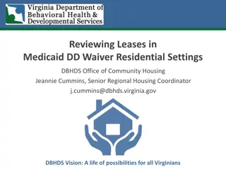 Leases in Medicaid DD Waiver Residential Settings