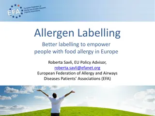 Enhancing Food Allergy Awareness Through Improved Allergen Labelling in Europe