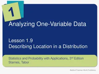 Understanding Location in a Distribution of Data