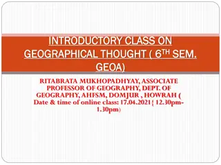 Introduction to Geographical Thought: Key Concepts and Major Schools