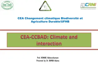 Climate Change, Biodiversity, and Sustainable Agriculture Programs at UFHB