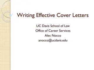 Writing Effective Cover Letters - Tips from UC Davis School of Law