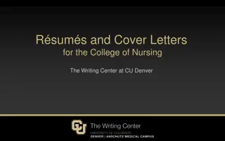 Expert Tips for Crafting a Nursing Resume & Cover Letter