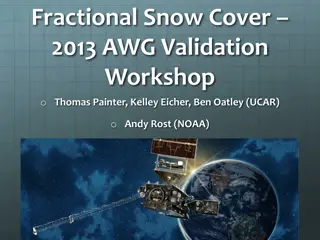 Snow Cover Validation Workshop 2013 Overview