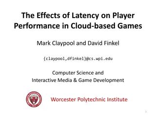 Impact of Latency on Player Performance in Cloud-based Games