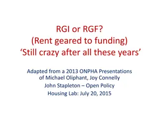 Rent Geared to Income (RGI) vs. Rent Geared Funding (RGF)