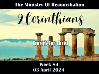 Understanding the Ministry of Reconciliation in 2 Corinthians