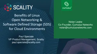 Benefits of Linux Open Networking & Software Defined Storage (SDS) for Cloud Environments