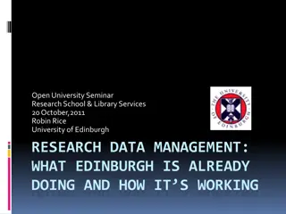 Research Data Management at University of Edinburgh: Policies and Practices