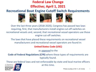 Federal Law Change Effective April 1, 2021: Recreational Boat Engine Cutoff Switch Requirements