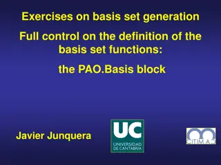 Basis Set Generation in Computational Chemistry