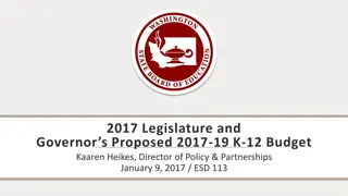 Legislative Updates and Governor's 2017-19 K-12 Budget Proposal