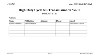 IEEE 802.11-24/1305r0: High Duty Cycle NB Transmission vs. Wi-Fi