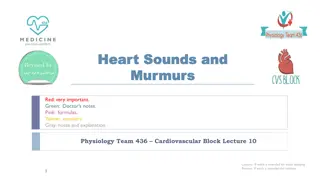 Heart Sounds and Murmurs in Cardiovascular Physiology