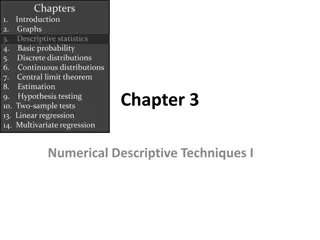 Numerical Descriptive Techniques in Statistics