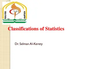 Different Classifications and Guidelines for Descriptive Statistics