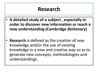 The Purpose of Research: Exploratory, Descriptive, and Explanatory Studies