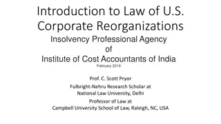 Understanding US Corporate Reorganizations and Insolvency Law