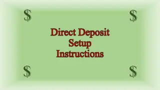 Student Direct Deposit Setup Instructions