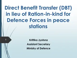 Modernizing Ration System for Defence Forces: A Shift to Direct Benefit Transfer (DBT)