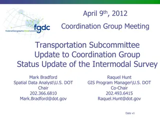 Intermodal Survey Update - Coordination Group Meeting Transportation Subcommittee