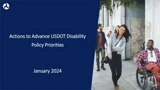 Advancing USDOT Disability Policy Priorities for Safe and Accessible Air Travel