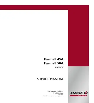 CASE IH Farmall 45A Tractor Service Repair Manual Instant Download