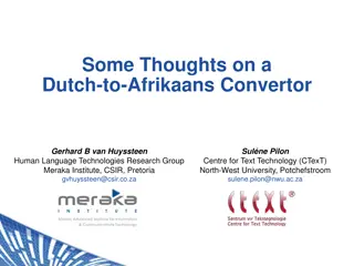 Insights into Dutch-to-Afrikaans Conversion Techniques