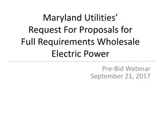 Maryland Utilities Request for Proposals Webinar Highlights